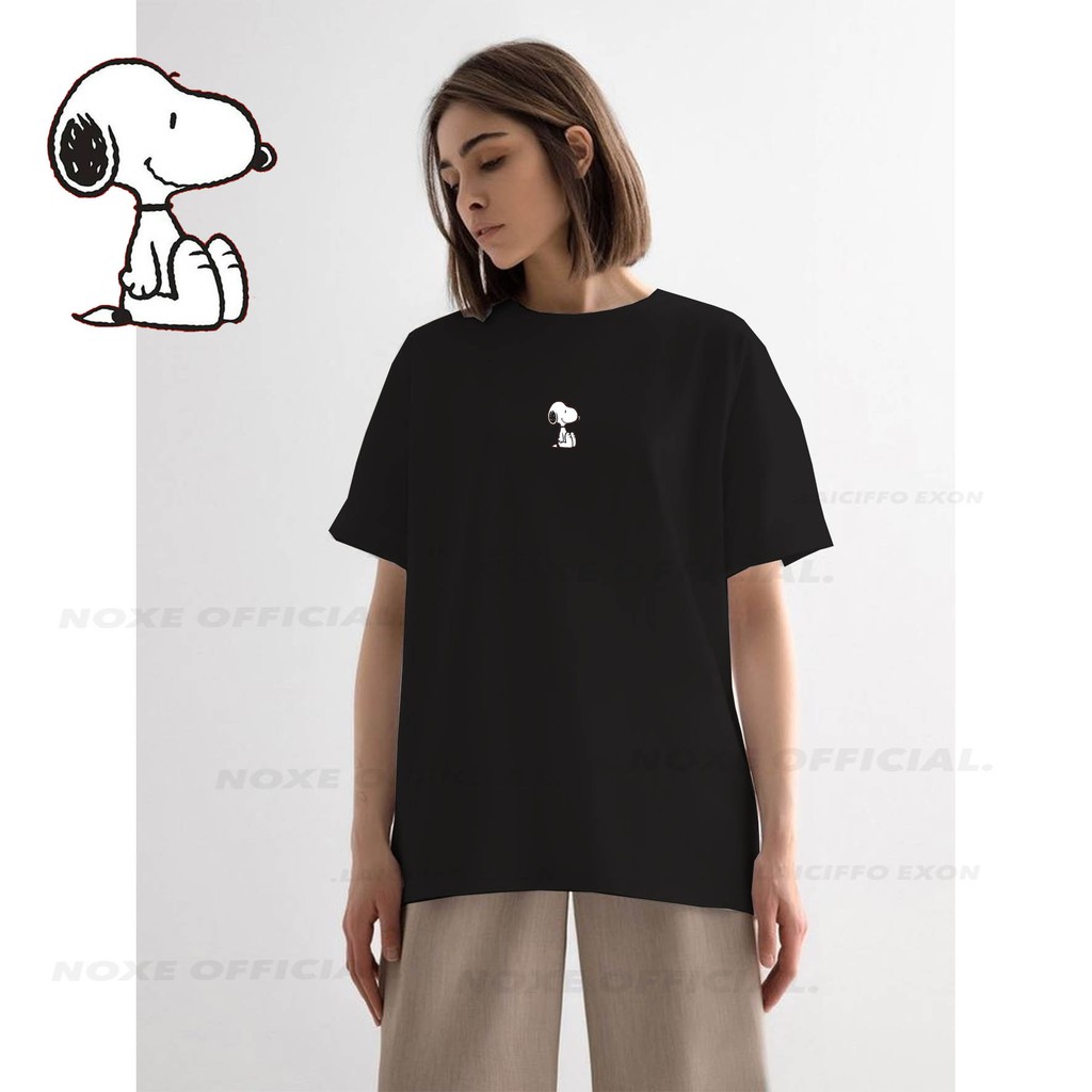 BAJU KAOS ADEM UNISEX / KAOS PRIA DAN WANITA MOTIF KARTUN SNOOPY / OVERSIZED TEE