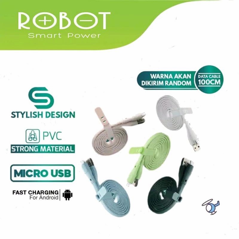 Kabel Data Robot RGM100 MICRO 2.1A Data Cable Colorful