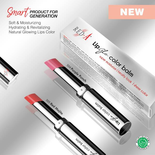 Red-A Lip Glo Color Balm Viva Lipstick Gloss Murah Bagus