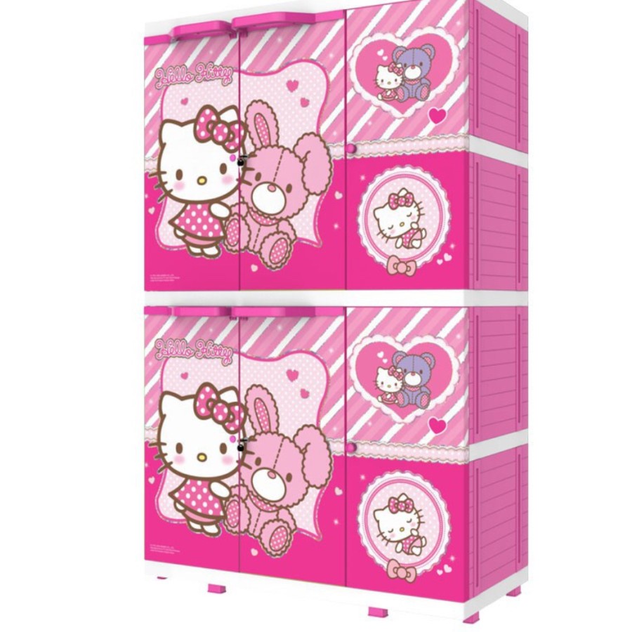 CARGO LEMARI PLASTIK ANAK / LEMARI GANTUNG ANAK 3 PINTU JUMBO NAIBA MSC PREMIUM 2194