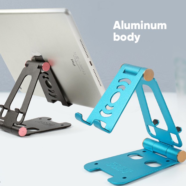 Smartfish Phone Stand 2 in 1 Holder Dudukan HP Metal Table Ipad iphone android