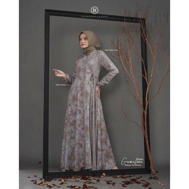 DRESS / GAMIS KEKINIAN TERSIMPEL 100%ORI LIMITED EDITION TERBARU GAMALEA DRESS BY NADHEERA