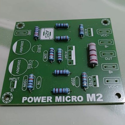 Pcb power micro M2 + componen resistor