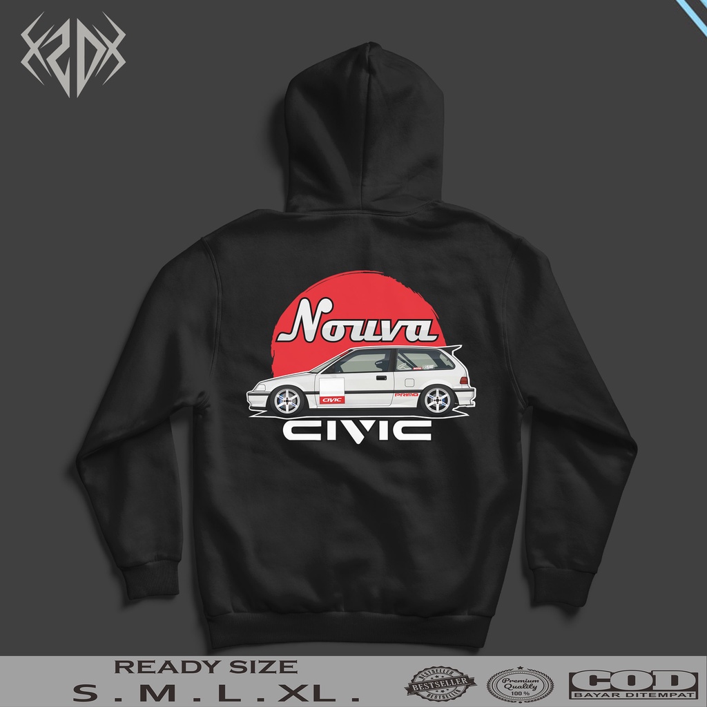 HOODIE CIVIC NOUVA RACING JDM SERIES / HOODIE PRIA / JAKET PRIA / HOODIE KEREN