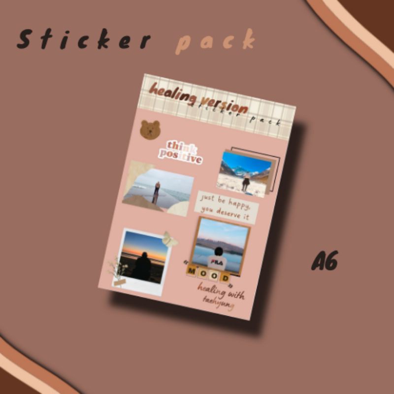 

[ready stock] DECO STICKER HEALING WITH KIM TAEHYUNG VER STIKER VINYL STICKER DEKORASI DAILY JOURNAL STIKER FANMADE