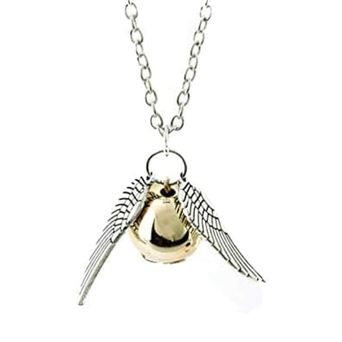 NKQU harry potter quidditch snitch necklace kalung