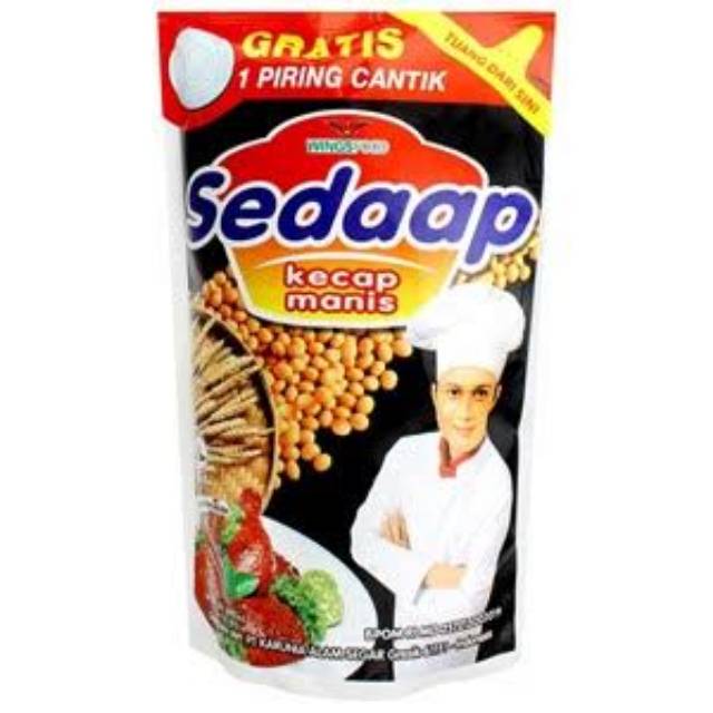 

Kecap refil Sedaap besar gratis piring