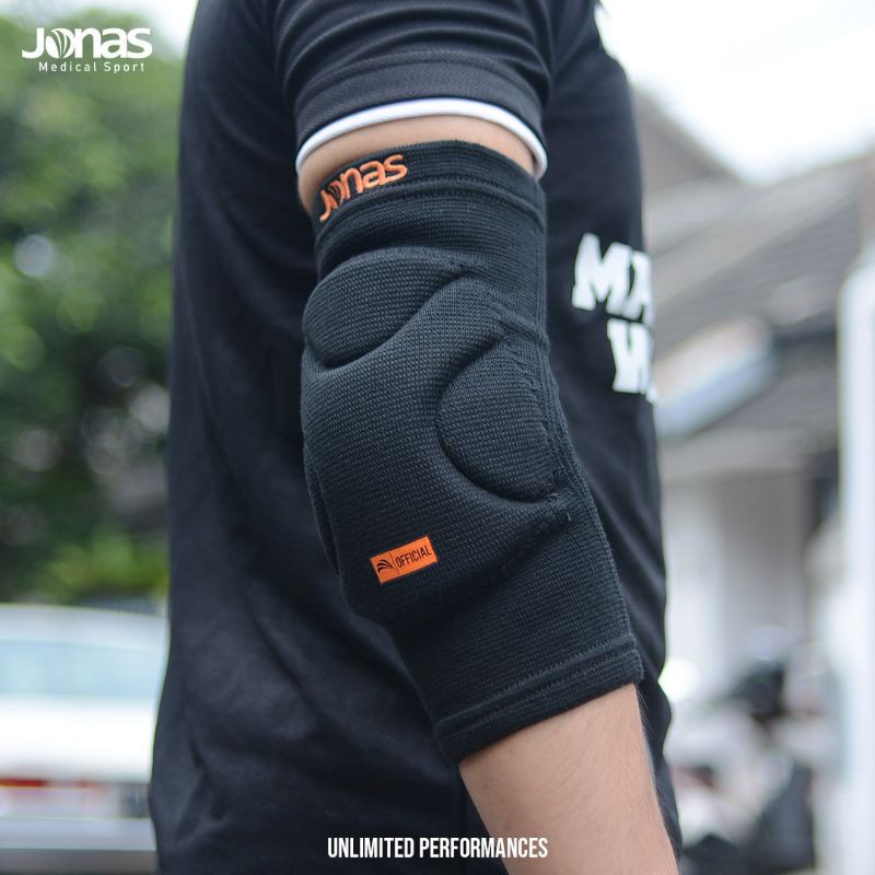 OJANSPORT ELBOWPAD PELINDUNG SIKU ELBOW JONAS PRO TOUCH BLACK ORIGINAL NYAMAN DIPAKAI