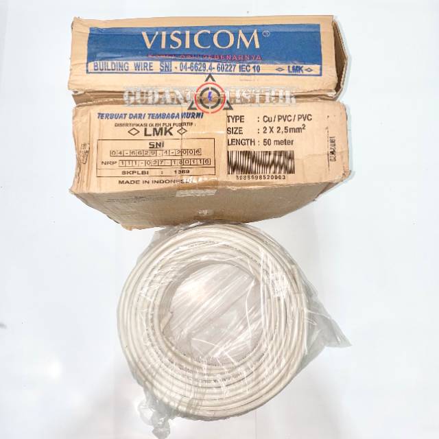 Kabel Listrik Standar PLN NYM 2x2.5 VISICOM 50 Meter