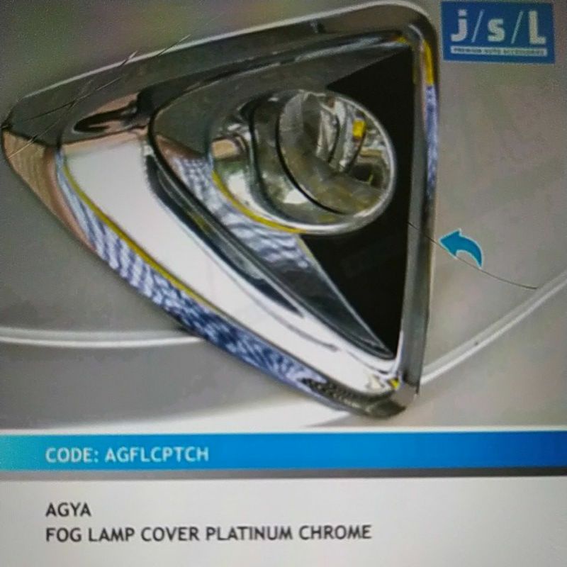 Cover Ring Foglamp mobil Agya/Ayla chrome
