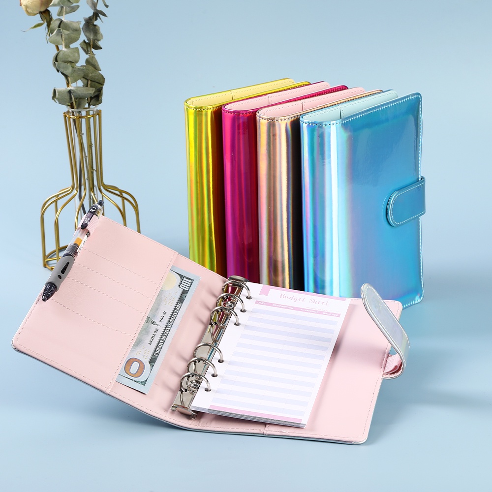 Cover Buku Catatan / Agenda / Binder A6 Bahan PVC Dengan 6 Lubang + Resleting