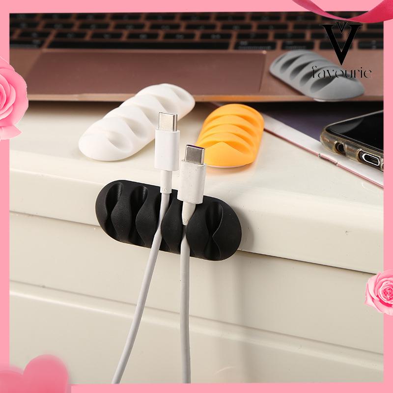 [COD]Desktop Self-adhesive Cable Fixer Cable Clip Data Cable Buckle Winder-FA