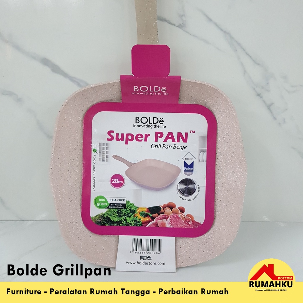 PANCI BOLDE SUPER PAN - PANCI ANTI LENGKET - PANCI MASAK - PANCI GRILLPAN 28cm - BOLDE