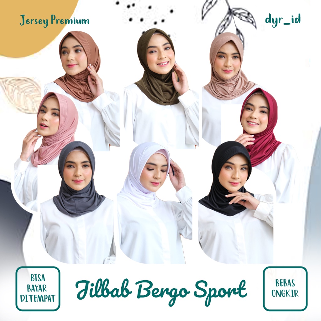 Hijab Instan Sporty Volly | Kerudung Khimar Instan Pet Jersey⁷