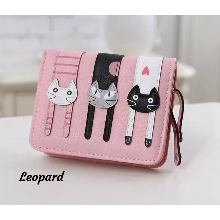 free masker Dompet mini 3kucing /dompet wanita /dompet lipat murah