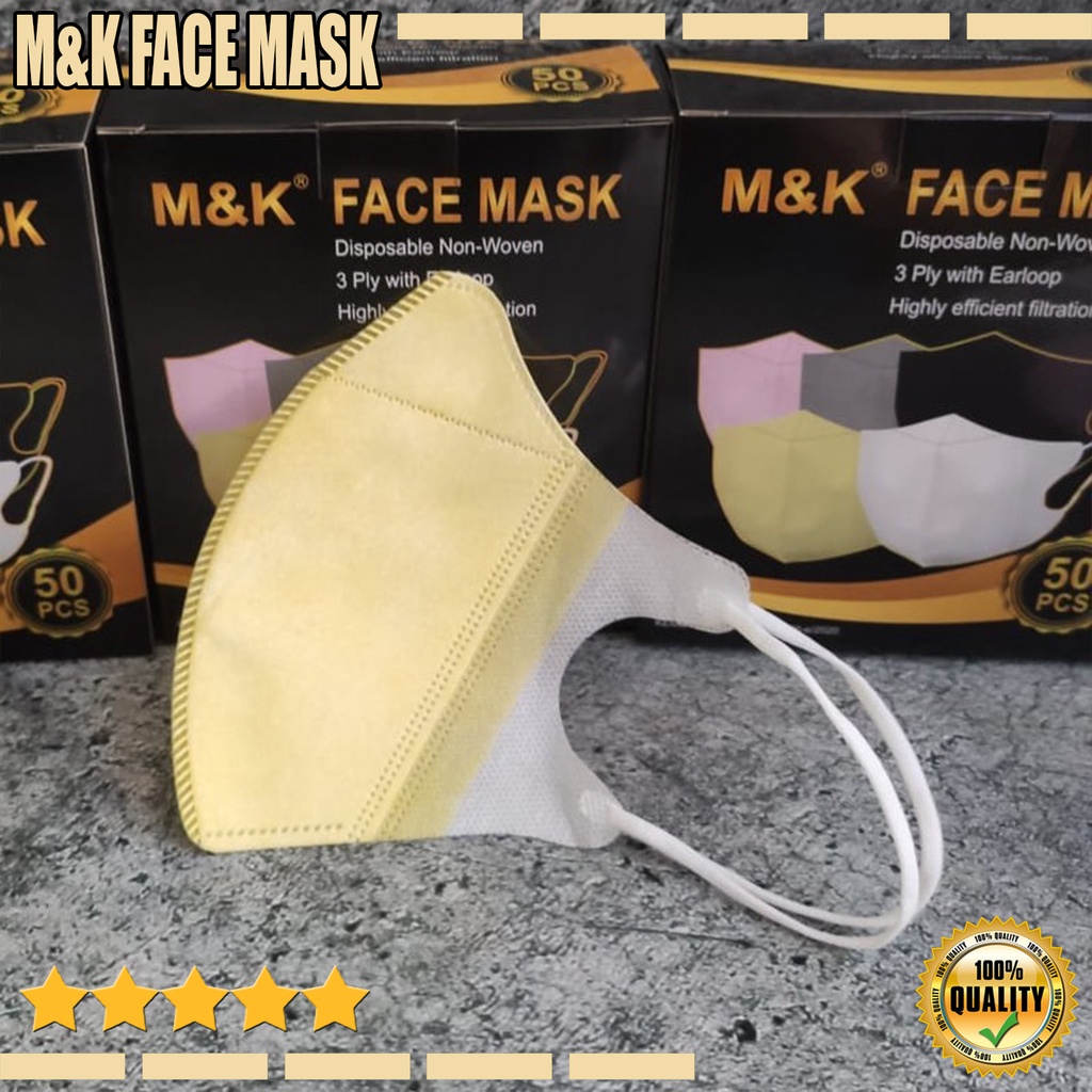 Masker Duckbill Masker M&amp;K Duckbill 3ply 1kotak isi 50pcs Masker