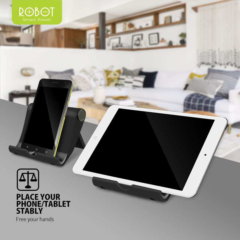 Universal Stent Robot RT-US01 Stand Holder HP For Phone And Tablet - Black