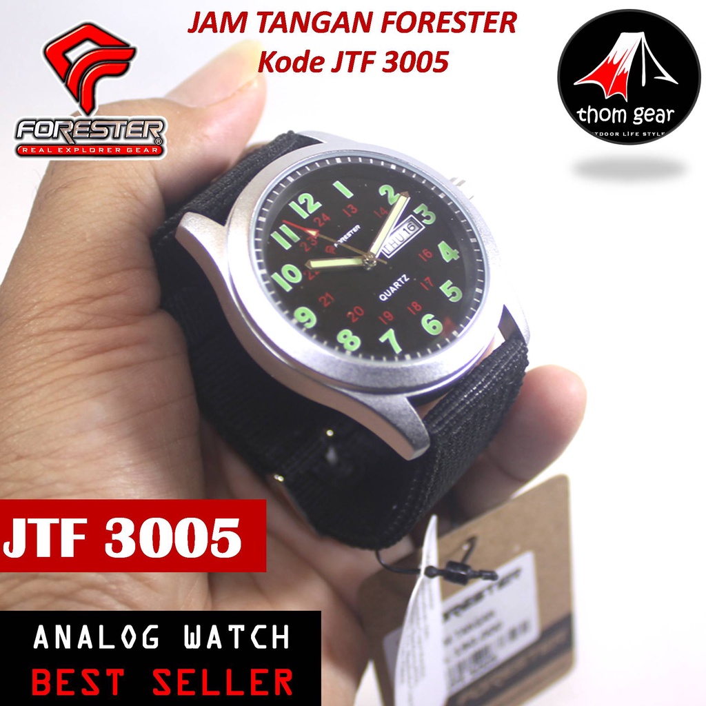 Forester Jtf 3005 Jam Tangan Pria Origial Forester Analog Adventure Sport Outdoor Waterproof Water Resistant Anti Air Pria Cowok Original Ori Terbaru 2022 Free Canvas Strap Cadangan Batre Box Kayu Thomgear Bangakalan Palangkaraya Pare Pare Kebomas