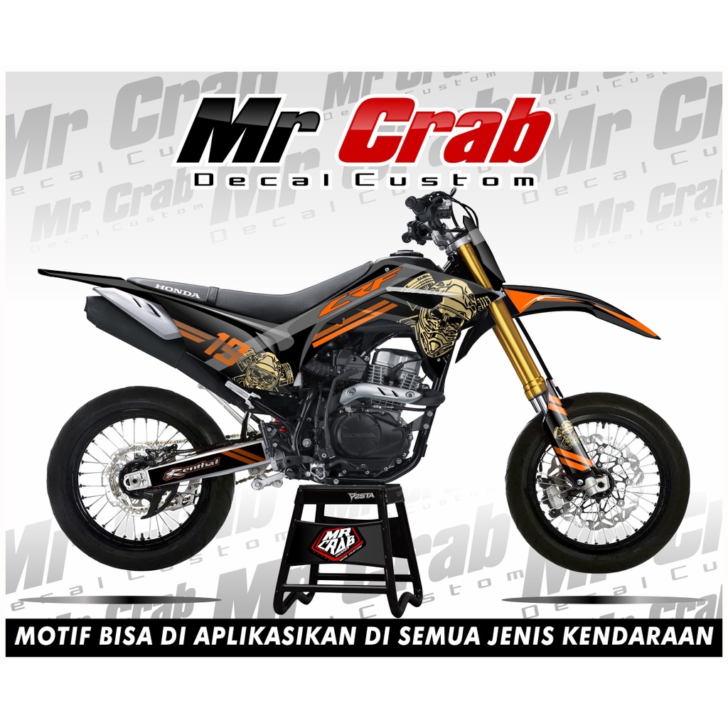 decal stiker crf 150 l full body Renthal Orange