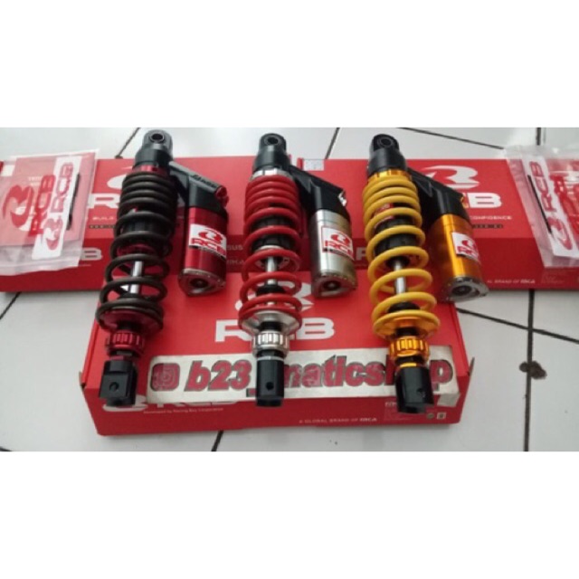 shock rcb racingboy DB 5 matic ukuran 330mm klik atas bawah tabung segitiga