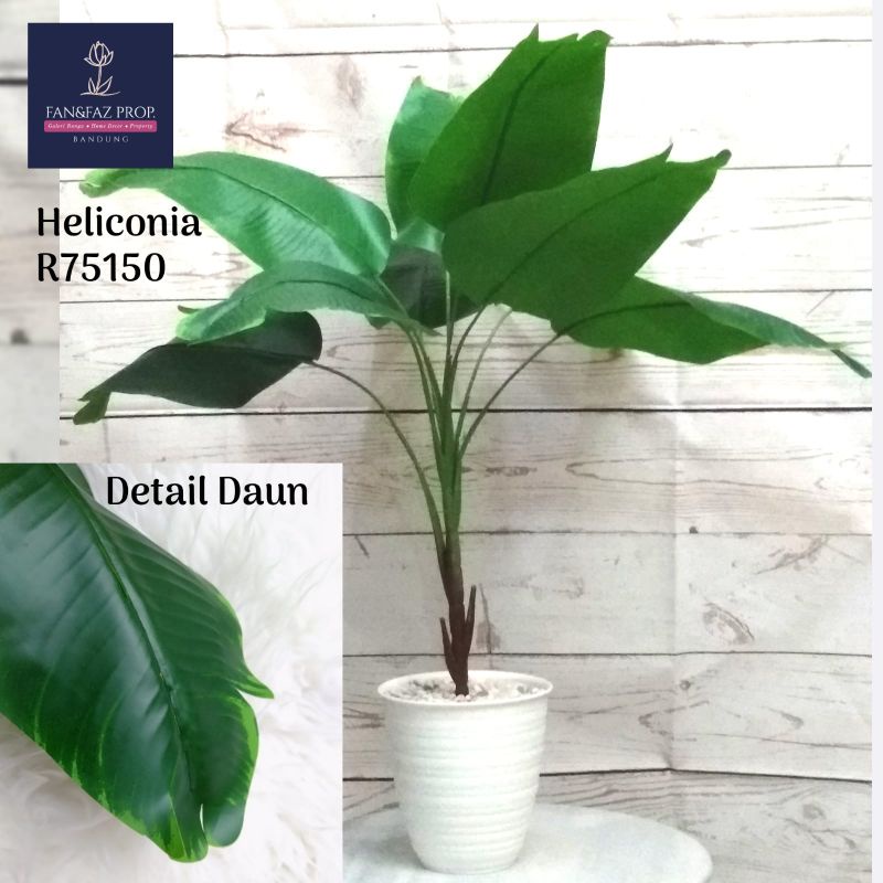 Tanaman Artificial Pisang pisangan Heliconia Single