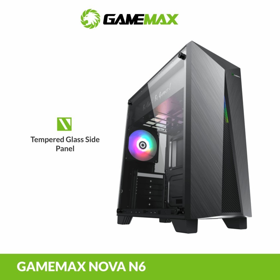 Casing PC Gamemax ATX Nova N6 LED Strip 1x Fan RGB