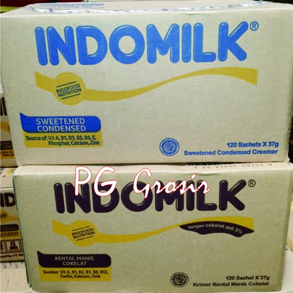 Jual Susu Kental Manis / SKM Sachet Indomilk Vanila Dus / Karton 120