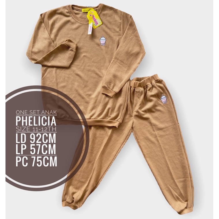 ONE SET ANAK PHELICIA / ONE SET ANAK CEWEK PHELICIA / ONE SET ANAK PEREMPUAN PHELICIA / SETELAN ANAK