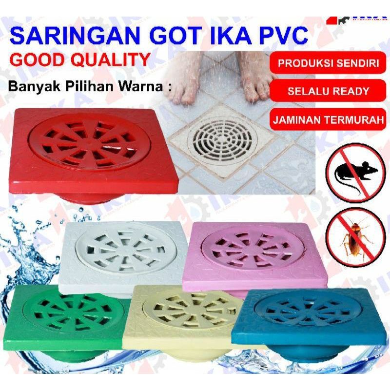 Saringan pembuangan Air kamar mandi goFlooal Plastik PVC Kamar Mandi Toilet Plastic Floor Drain Air WCRp.