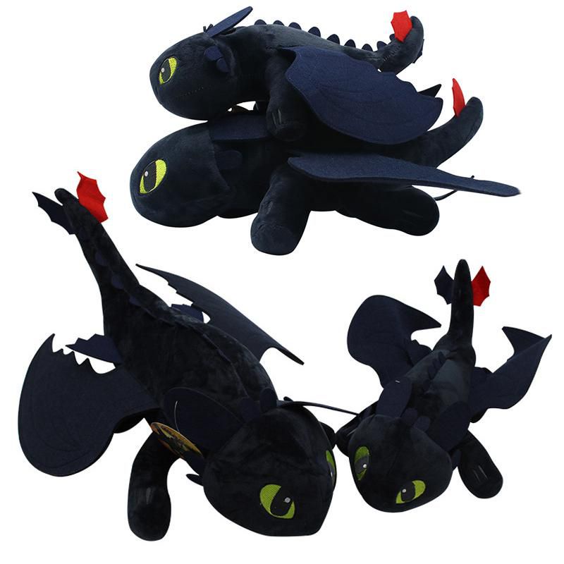 How to Train Your Dragon Toothless Night Fury Stuffed Plush Toy Doll Soft Toys