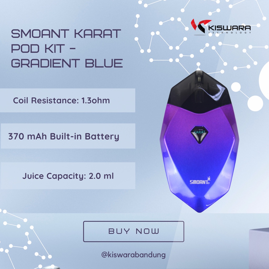 Smoant Karat Pod Kit - GRADIENT BLUE [Authentic] KiswaraBandung