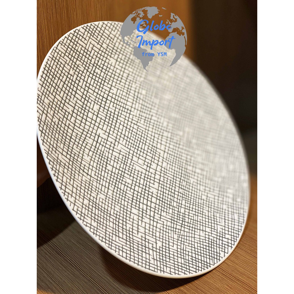 Piring Makan Dinner Plate Motif Timbul Garis Cafe Hotel Restaurant