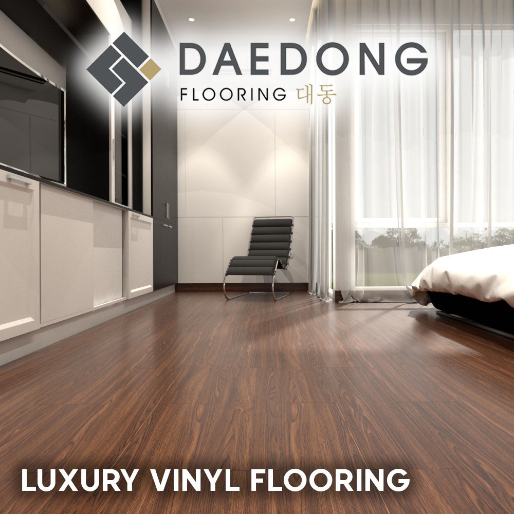 DAEDONG 19PCS 1 KOTAK Lantai Vinyl Stiker Lantai Kayu Vinyl Plank Floor Tanpa Lem 18,6cmX94cmX2mm