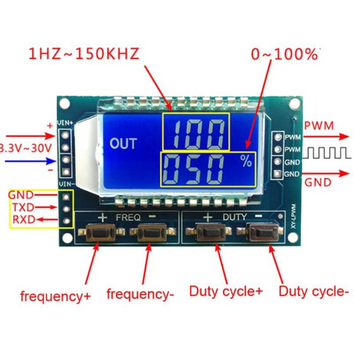 PWM Signal Generator Module Modul 3.3-30V 1 - 150KHz 150 khz