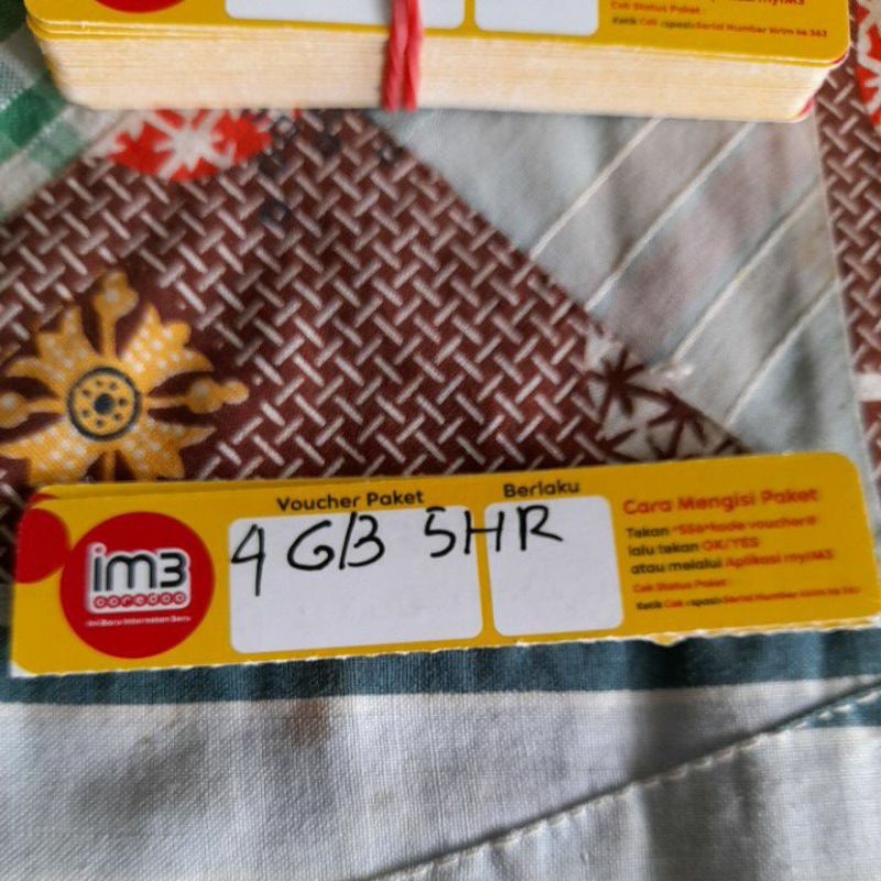 voucher im3 4gb mini / 5hari