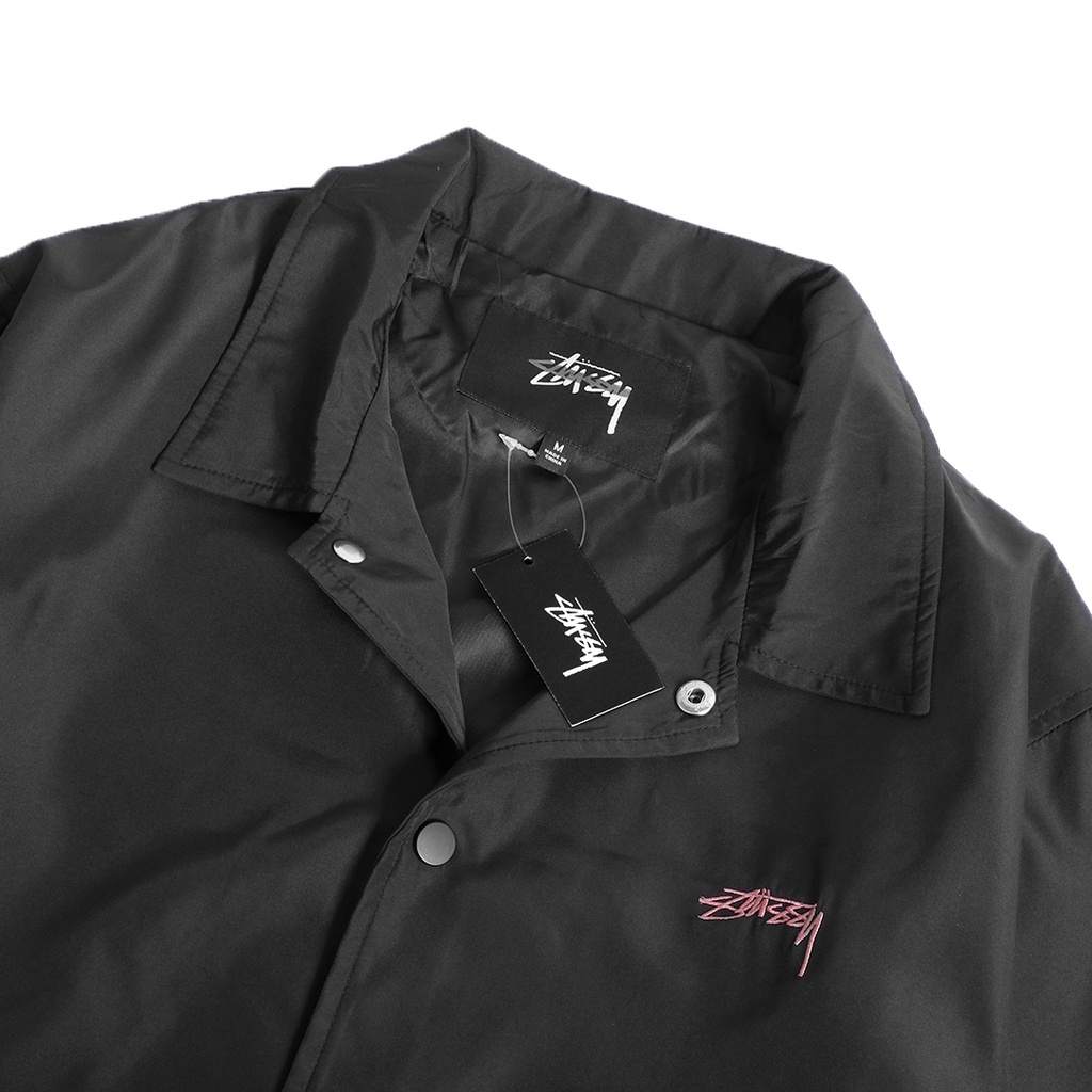 Stussy Cruize Coach Jacket Black (Pink Logo)