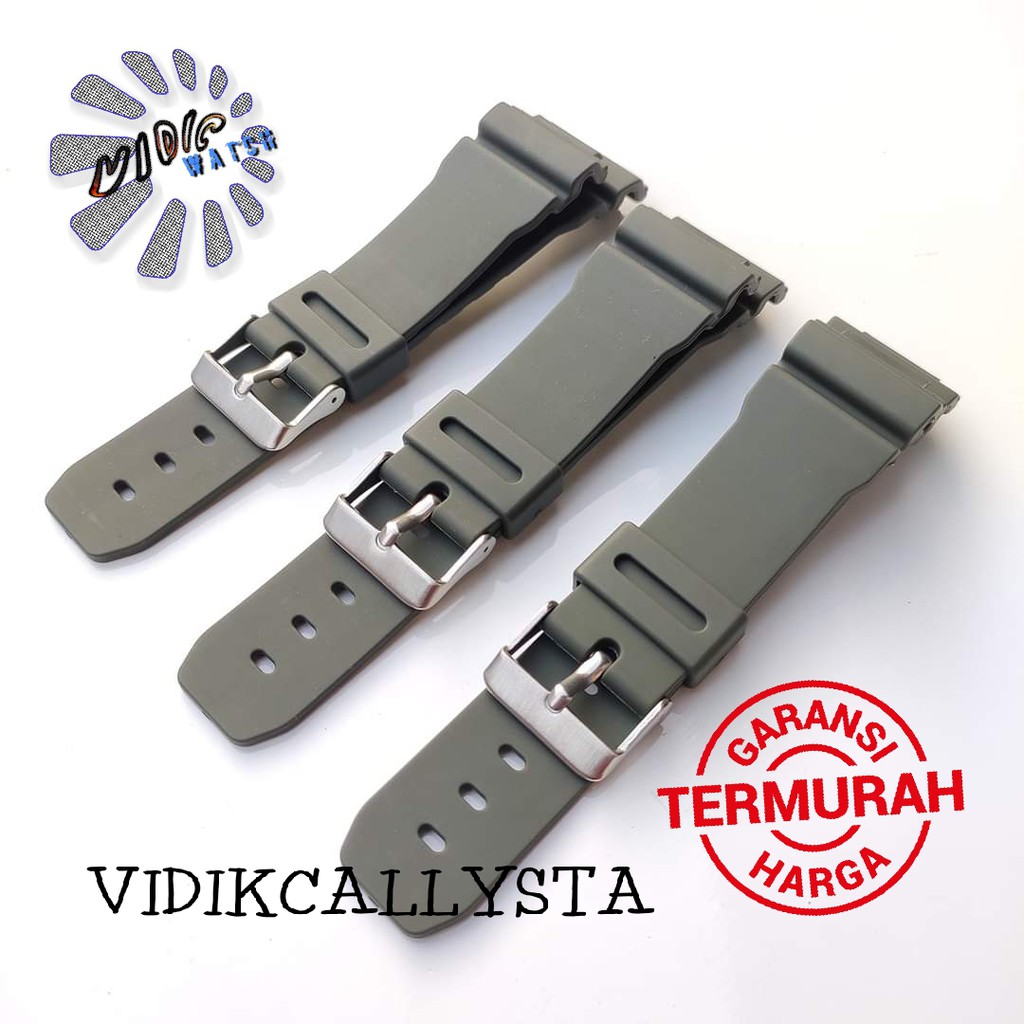 STRAP TALI JAM CASIO DW 8800 9052 004 9000 9050 9051 9052 HIJAU ARMY