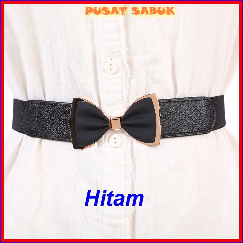 Belt Gesper Wanita Ikat Pinggang Fashion Sabuk Kecil Aksesoris Cewek Gasper Emas Model Kupu Karet Elastis Import Slim Kecil Kekinian Cantik Ramping Pesta Blet Hitam Merah Cm Obi Oby Pingang besar Dewasa Ibu jumbo Kupu2 Kupukupu kait jepit pernikahan kuat