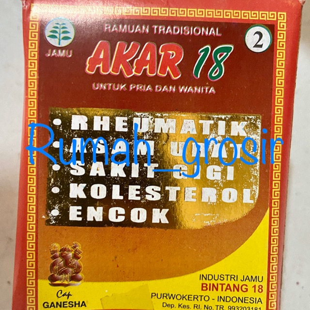 AKAR 18 CAP GANESHA 100 % ORI