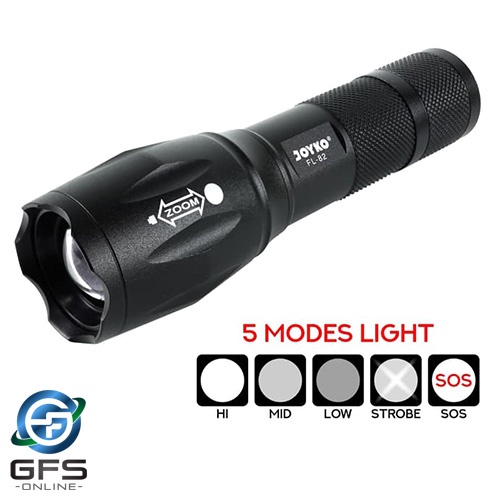 LED SENTER FLASHLIGHT MENGGUNAKAN BATERAI.