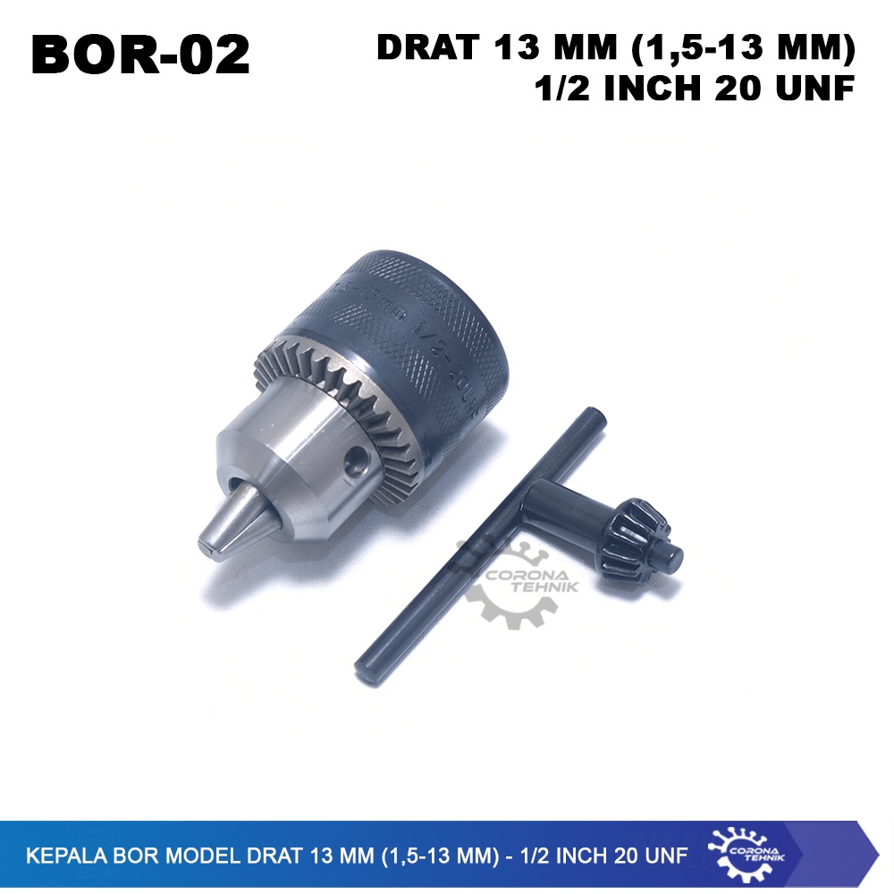 20 UNF - Kepala Bor Model DRAT 13 mm (1,5-13 mm) - 1/2 Inch