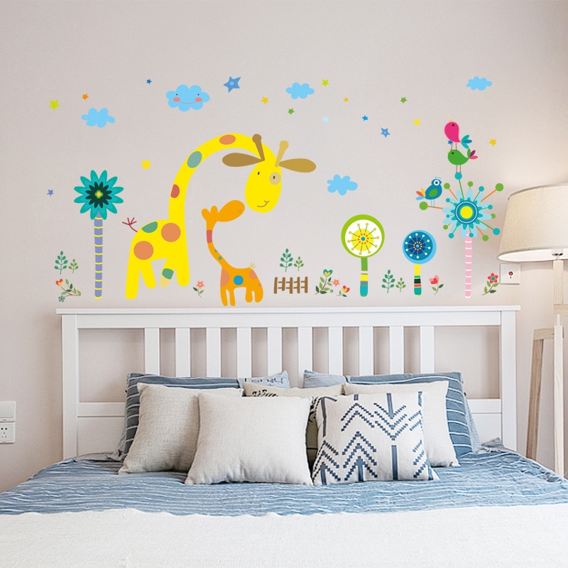 Reliza Wall Sticker Jerapah Kartun LDR99240 Stiker Dinding