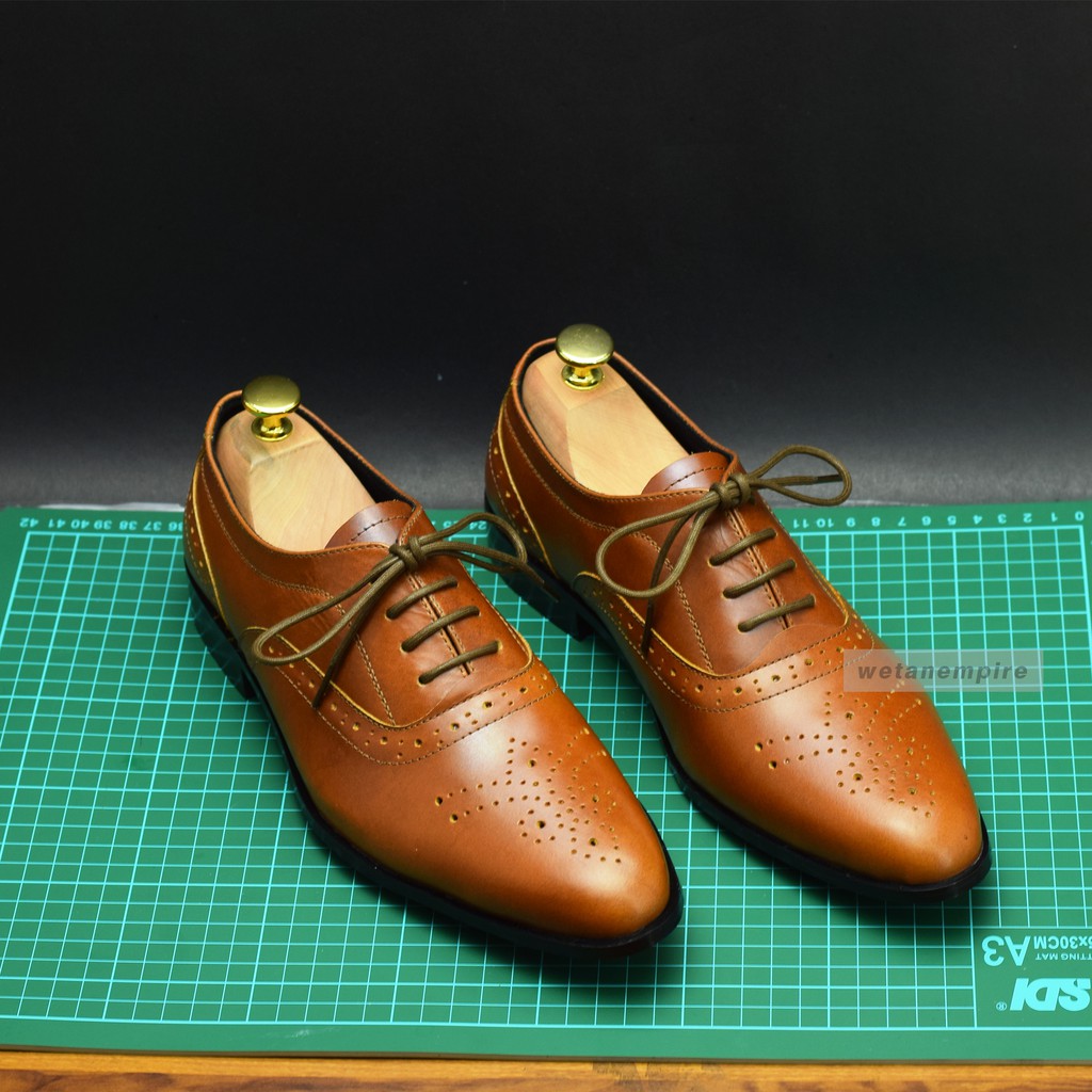 SEPATU Pesta Pantofel kerja Oxford Pria Bahan Kulit bisa untuk Kerja kantor handmade bandung