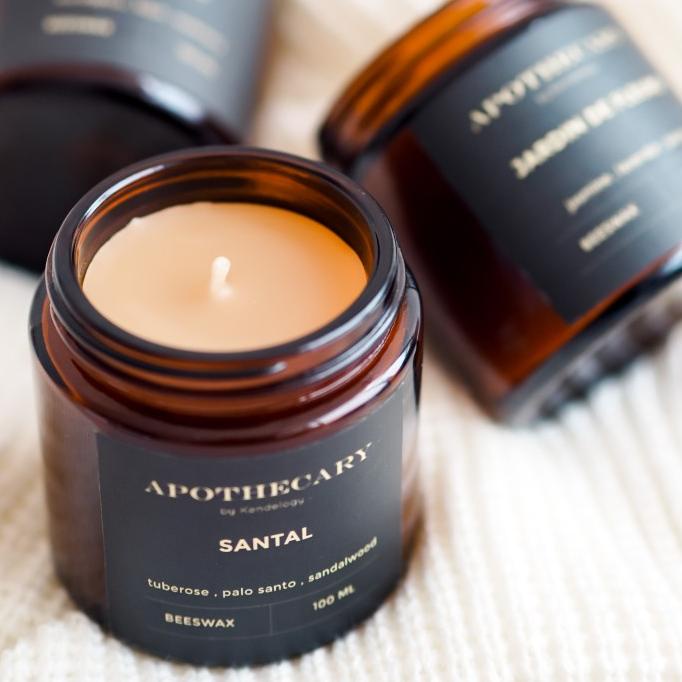 Kendelogy Apothecary Beeswax Candles Lilin Lebah Scented organic