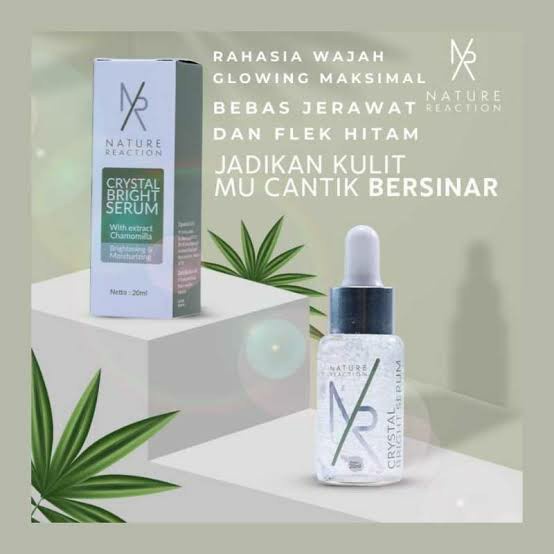 Nature Reaction Crystal Bright Serum Wajah Glowing Skin Care Wajah Serum Wajah Original Serum Wajah / SERUM WAJAH NATURE REACTION