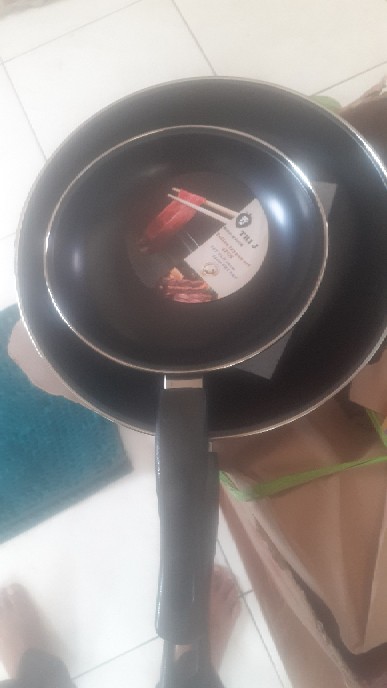 Teflon Bmw Frypan Set 2 Pcs Hitam - Fry Pan Set Non Stick Teplon Wajan