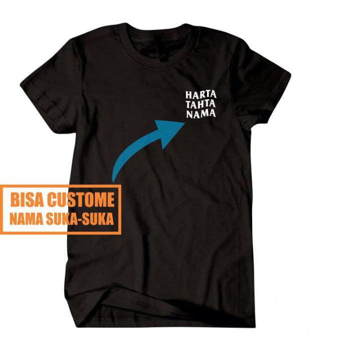 MILIKI KAOS Distro HARTA TAHTA NAMA SUKA SUKA LOGO KAOS PRIA WANITA COMBED 30S