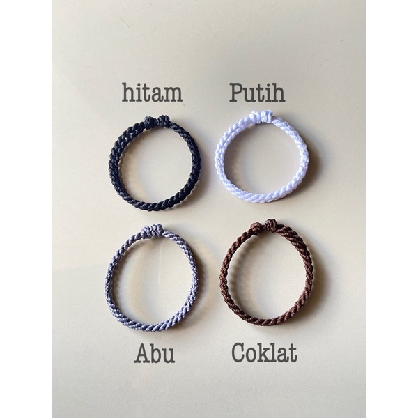 (variasi A) Gelang Tali Polos - Gelang tali warna -Gelang tali 3mm