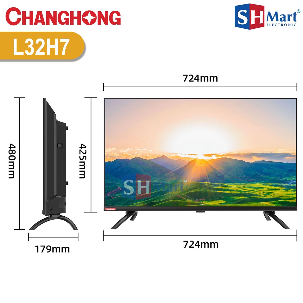 TV CHANGHONG 32 INCH L32H7 BEZELLESS 32H7 ANDROID DIGITAL TV GARANSI RESMI ( MEDAN )