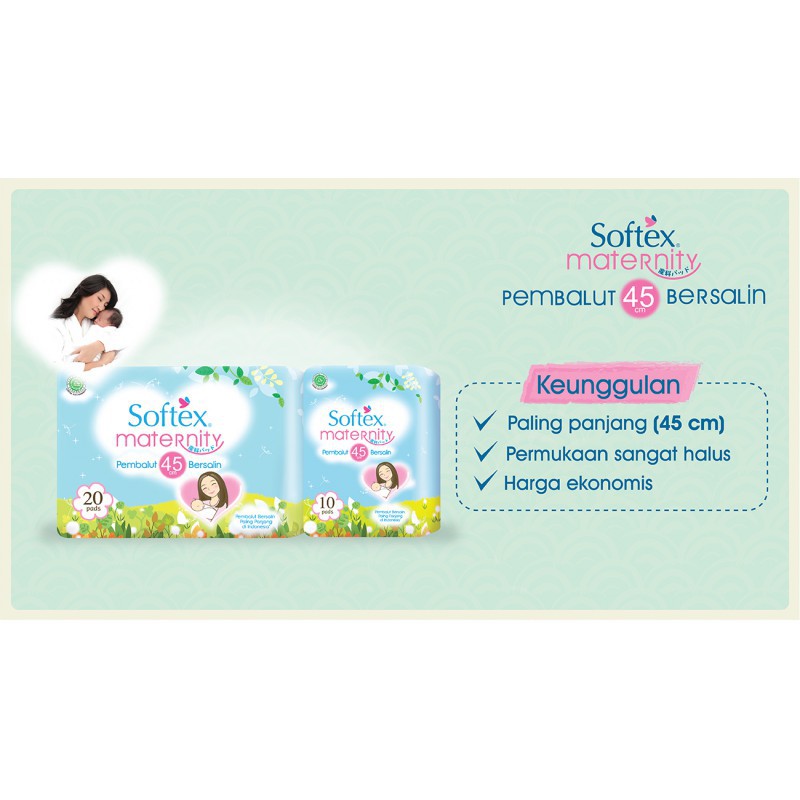 Softex Maternity Pembalut Bersalin 45cm - 20 Pads